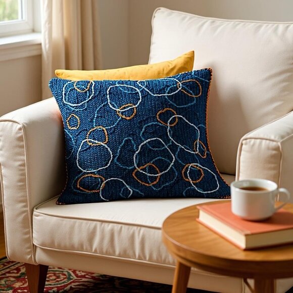 Retro Formica Pillow Case for Crochet World Magazine Feb 2023 by Donna Childs - Picture 1 of 9